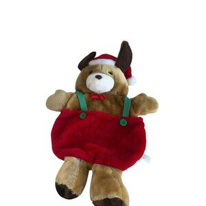 Vintage Pacific Products LTD 3D Christmas Stocking Dog Plush Santa Hat 22”